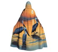 Mantello con cappuccio per adulti di Halloween YYHHAOFA Pellicans Art Print Pattern Super Large con cappuccio mantello con papillon