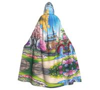 Mantello con cappuccio per adulti di Halloween YYHHAOFA Unicorn Fairy Tale modello super grande mantello con cappuccio con papillon