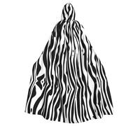 Mantello con cappuccio per adulti di Halloween YYHHAOFA Zebra Print Pattern Super Large Mantello con cappuccio con papillon
