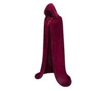 Mantello con cappuccio per adulti, mantello in velluto a lunghezza, mantello per cosplay, costume da cavaliere unisex per donne e uomini