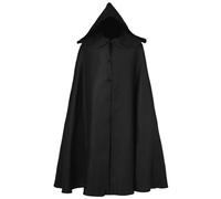 Mantello con cappuccio per Halloween a tre bottoni mietitore, mantello da mago terroristico, alla moda, spettrale, travestimento in maschera, feste in maschera