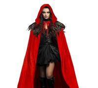 Mantello con cappuccio per Halloween, costume di Halloween e cosplay, unisex, per feste medievali, rinascimentali, streghe e cosplay per adulti