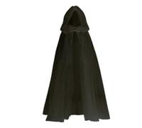 Mantello con cappuccio per Halloween, costume lungo da fantasma, mantello con cappuccio per Halloween, mantello da mago, mantello trasparente in tulle, costume per adulti e adolescenti