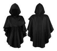 Mantello con cappuccio per Halloween, monaco medievale a punta, mantello da mago terroristico, moda misteriosa chiesa, costume per Halloween