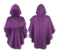 Mantello con cappuccio per Halloween, monaco medievale a punta, mantello da mago terroristico, moda misteriosa chiesa, costume per Halloween