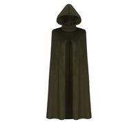 Mantello con cappuccio per Halloween, strega mietitrice, aperto sul davanti, misterioso, gotico, moda, guerriero, esibizione, costumi di Halloween, feste in maschera