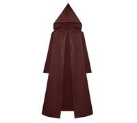 Mantello con cappuccio rinascimentale tre fibbie abito medievale Tristo Mietitore mantello mago veste Halloween performance abbigliamento gotico set
