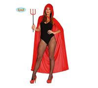 Mantello Con Cappuccio Rosso da Diavolo per Halloween