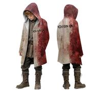 Mantello Con Cappuccio Umhang Halloween Weiß Lang Kid Boys Halloween
