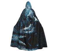 Mantello con cappuccio unisex con stampa Hacker Attack, perfetto per Hallow