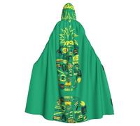 Mantello con cappuccio unisex per adulti, con citazione di ananas psichico, per cosplay, feste ed eventi a tema