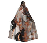 Mantello con cappuccio, unisex, per adulti, motivo marmo, con schegge di rame, per feste, carnevale, mostre di fumetti