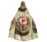 Mantello con cappuccio YYHHAOFA Donut Town modello super grande mantello con cappuccio con papillon