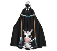 Mantello con cappuccio YYHHAOFA Little zebra on the swing modello super grande mantello con cappuccio con papillon
