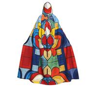Mantello con cappuccio YYHHAOFA Mondrian Bohemian Lotus Flower Pattern Super Large Mantello con Cappuccio con Papillon