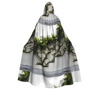 Mantello con cappuccio YYHHAOFA verde edera si arrampica su pareti bianche modello super grande mantello con cappuccio con papillon