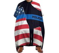 Mantello da Barbiere American Thin Blue Line Police Dog Flag Black, Antistatico Taglios di Capelli da Mantello Unisex Mantella da Barbiere per Donne Uomini 140X168cm