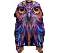Mantello da Barbiere Cool Space Abstract Owl Trippy Art, Regolabile Grembiule da Parrucchieres Impermeabile Mantella da Barbiere per Uomini Salon 140X168cm