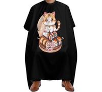 Mantello Da Barbiere Cute Sushi Cat Regolabile Grembiule Da Salone Antistatico Mantella Parrucchiere Per Uomini Acconciatura Donne