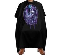 Mantello Da Barbiere Dark Dream Catcher Purple Wolf Mantello Da Parrucchiere Professionale Mantelle Per Parrucchiere Antistatico Grembiule Da Parrucchiere Per Parrucchieri Hair Styling 140x168cm