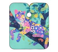 Mantello da barbiere leopardato colorato per bambini con chiusura a scatto regolabile, grembiuli da salone per capelli capa para barbero 165,1 x 139,7 cm