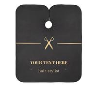 Mantello da barbiere personalizzato, testo personalizzato professionale parrucchiere mantello per casa e barbiere, Personalizzato 6, Taglia unica