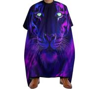 Mantello da Barbiere Purple Galaxy Sky Wild Animals Tiger, Impermeabile Mantelle per Parrucchieres Antistatico Mantella da Barbiere per Barbieri Parrucchieres 140X168cm
