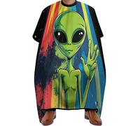 Mantello da Barbiere UFO Rainbow Alien Art, Unisex Grembiule da Salone Impermeabile Mantella Taglio Capelli per Uomini Acconciatura 140X168cm
