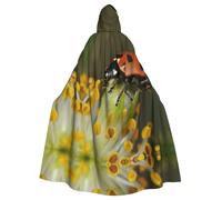 Mantello da carnevale gotico con stampa coccinella, per eventi in maschera e cosplay