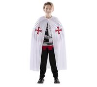 Mantello da Cavaliere Medievale Bianco Bambino