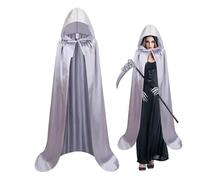 Mantello da con cappuccio, costume a lunghezza per Halloween | Il mantello con cappuccio offre un design traspirante su tutta la lunghezza in stile strega e offre una comoda protezione per
