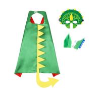 Mantello da Dinosauro con Coda Adulti e Bambini Costume con Mantello Leggero