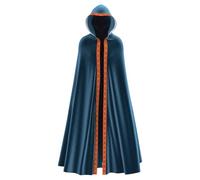 Mantello da Donna e Uomo Mantello Lungo Medievale Reversibile Cappotto con Cappuccio Vampiro in Velluto in Raso con Cappuccio Stile Medievale con Cappuccio Caftano Carnevale