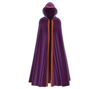 Mantello da Donna e Uomo Mantello Lungo Medievale Reversibile Cappotto con Cappuccio Vampiro in Velluto in Raso con Cappuccio Stile Medievale con Cappuccio Caftano Carnevale