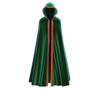 Mantello da Donna e Uomo Mantello Lungo Medievale Reversibile Cappotto con Cappuccio Vampiro in Velluto in Raso con Cappuccio Stile Medievale con Cappuccio Caftano Carnevale