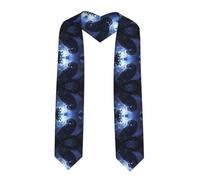 Mantello da laurea stampato con gufo di notte (182,9 cm), regalo di laurea, pieno di senso cerimoniale,