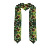 Mantello da laurea stampato Macachi sull'albero (182,9 cm) - Regalo di laurea, pieno di senso cerimoniale,