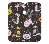 Mantello Da Parrucchiere Black And White Cute Cat On Yellow Mantello Da Barbiere Unisex Grembiule Da Parrucchiere Professionale Mantella Parrucchiere Per Hair Styling 140x168cm