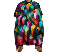 Mantello Da Parrucchiere Colorful Cubes Mantello Da Barbiere Unisex Mantelle Per Parrucchiere Regolabile Grembiule Da Parrucchiere Per Capelli Che Muoiono Hair Styling 140x168cm