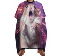 Mantello Da Parrucchiere Hamster With A Galaxy Mantello Da Barbiere Unisex Grembiule Da Parrucchiere Regolabile Mantella Parrucchiere Per Capelli Che Muoiono Hair Styling 140x168cm