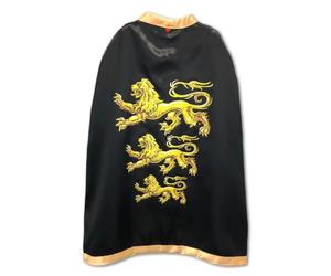 Mantello Da Re Per Bambini - Costume Medievale Tre Leoni, 3-8 Anni | Collezione Re Dei Tre Leoni | Mantello Taglia Unica Per Costume Da Re, Teatro E Avventure Medievali