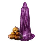 Mantello da strega di Halloween, mantello unisex con cappuccio a tutta lunghezza, mantello con cappuccio, comodo da donna, mantello a lunghezza intera, Mardi Gras, mantello unisex con cappuccio per