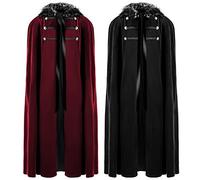 Mantello da Uomini Donne Mantelli Costume Abito di Halloween Mantello Tunica Risvolto Uniforme Steampunk Gotico Abbigliamento Vintage Capo Medievale Giacca Vittoriano Cappotto per Cosplay Carnevale