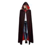 Mantello da vampiro per adulti con cappuccio per cosplay in velluto a tutta lunghezza, mantello da cosplay leggero per tutta la lunghezza, mantello in velluto unisex per donne e uomini adulti