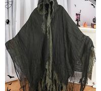 Mantello della Mietitrice dello Scheletro di Halloween, Mantello di per costume e accessorio per feste di Halloween, Taglie adatte: S-L