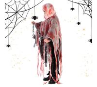 Mantello di Halloween con cappuccio - Mantello per cosplay rinascimentale, costume da fantasia, abbigliamento vintage, abbigliamento magico performance, con design fluido per lo spettacolo di ruolo di