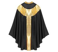 Mantello di Halloween medievale pianura palcoscenico performance sacerdote preghiera mantello misterioso vintage confortevole servizio chiesa costumi di Halloween partito costume