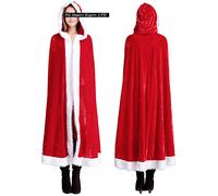 Mantello Donna Costume Babbo Natale Cosplay Woman Hostess Christmas Cape HOS035