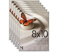 MANTELLO ESSENTIALS Cornice per foto e opere d'arte, 8 x 10, con caricamento frontale, cornice acrilica con vetro frontale, confezione da 6