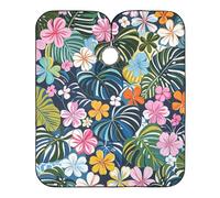Mantello estivo colorato con fiori hawaiani con chiusura a scatto regolabile, mantelle di colore fresco per parrucchiere capa para barbaro 165,1 x 139,7 cm